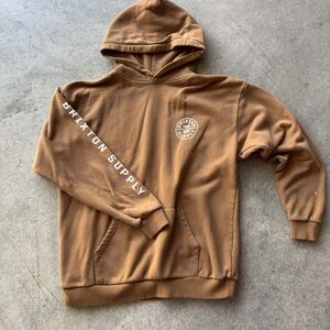Brixton Trade Supply Hoodie in Mustard